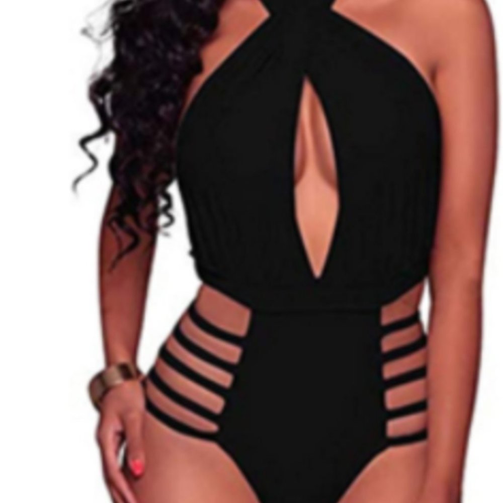 Super Sexy Plunge Halter Monokini